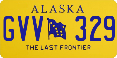 AK license plate GVV329