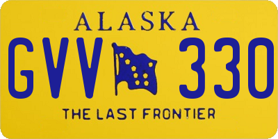 AK license plate GVV330