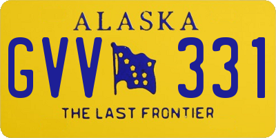 AK license plate GVV331