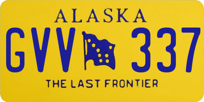 AK license plate GVV337