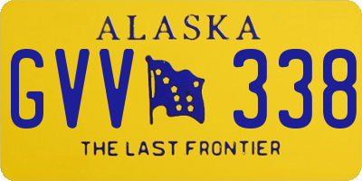 AK license plate GVV338