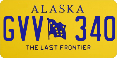 AK license plate GVV340