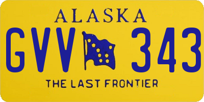 AK license plate GVV343