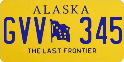 AK license plate GVV345