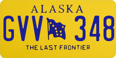 AK license plate GVV348