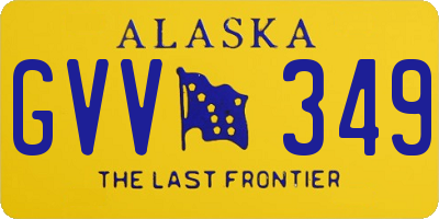 AK license plate GVV349