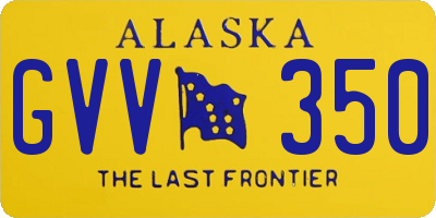 AK license plate GVV350