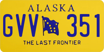 AK license plate GVV351