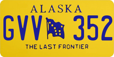 AK license plate GVV352