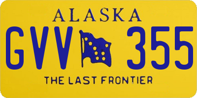 AK license plate GVV355