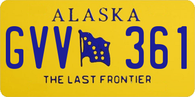 AK license plate GVV361