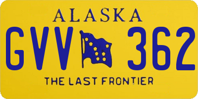 AK license plate GVV362