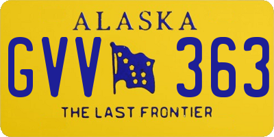 AK license plate GVV363