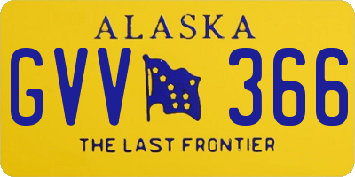 AK license plate GVV366