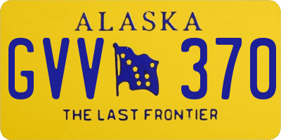 AK license plate GVV370