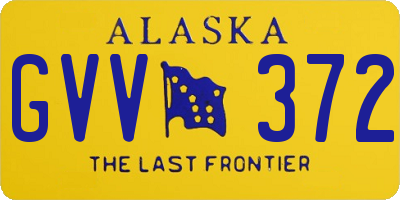 AK license plate GVV372