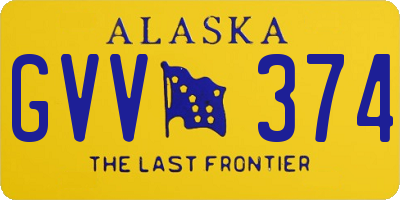 AK license plate GVV374