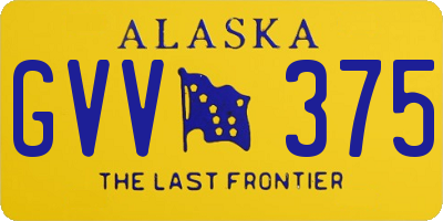 AK license plate GVV375