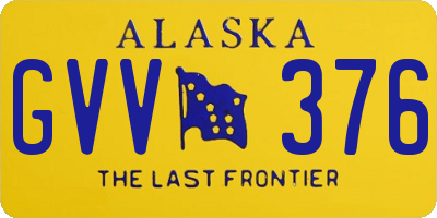 AK license plate GVV376