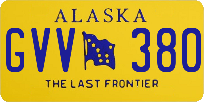 AK license plate GVV380