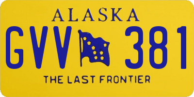 AK license plate GVV381