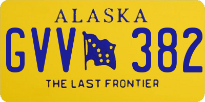 AK license plate GVV382