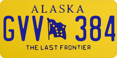 AK license plate GVV384