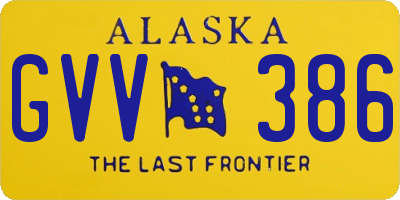 AK license plate GVV386