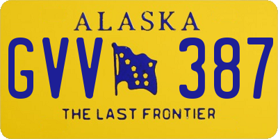 AK license plate GVV387