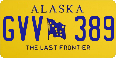 AK license plate GVV389