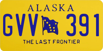 AK license plate GVV391