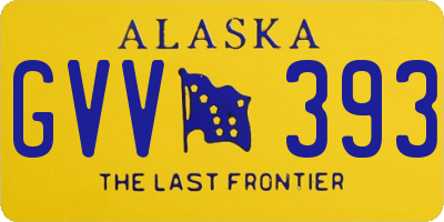 AK license plate GVV393