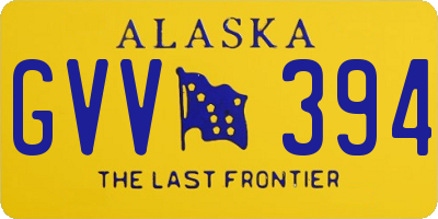 AK license plate GVV394