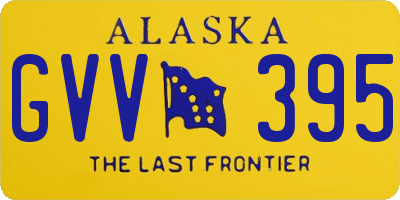 AK license plate GVV395