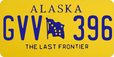 AK license plate GVV396