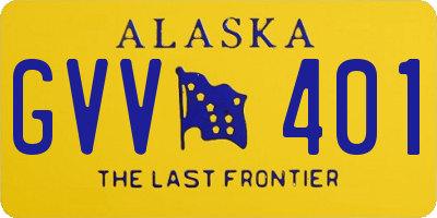 AK license plate GVV401
