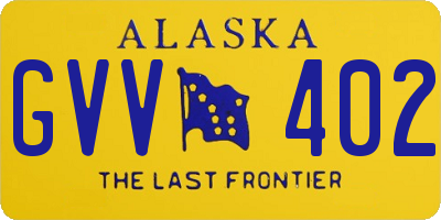 AK license plate GVV402