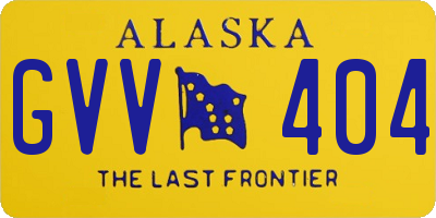 AK license plate GVV404