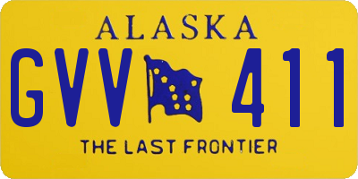 AK license plate GVV411