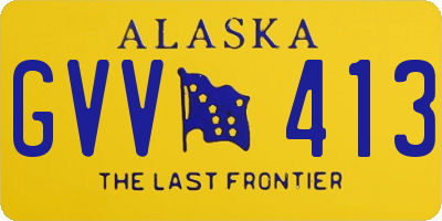 AK license plate GVV413