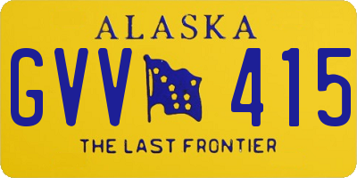 AK license plate GVV415