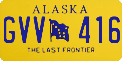 AK license plate GVV416