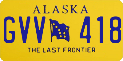 AK license plate GVV418