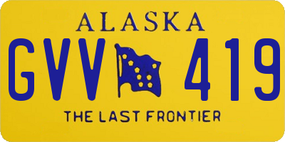 AK license plate GVV419