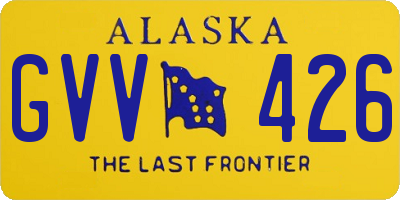 AK license plate GVV426