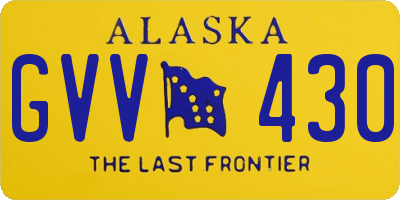 AK license plate GVV430