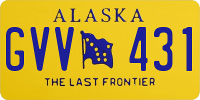 AK license plate GVV431