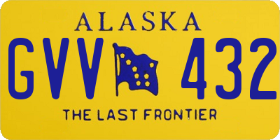 AK license plate GVV432