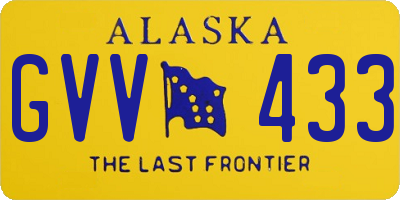 AK license plate GVV433