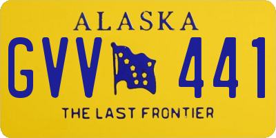 AK license plate GVV441